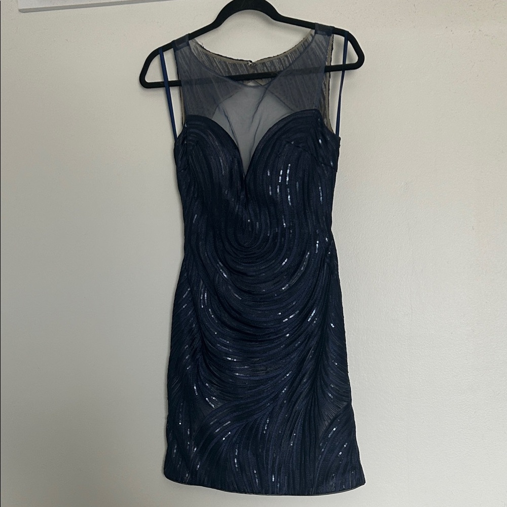 Camille La Vie Midnight Blue Sequin Mini Dress